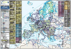 mapa rede europeia