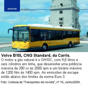 autocarros Volvo CNG para a Carris